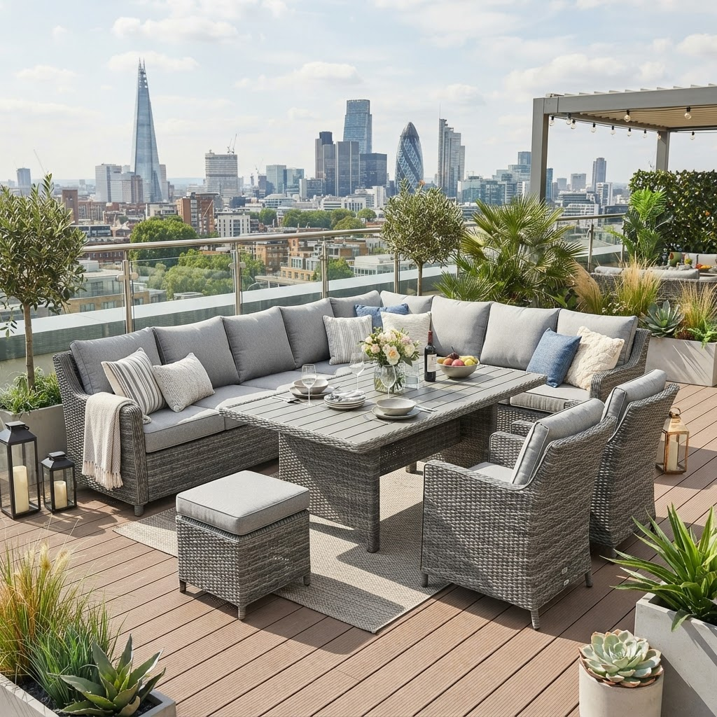 MORNINGTON 6 Piece Outdoor Lounge Dining Setting