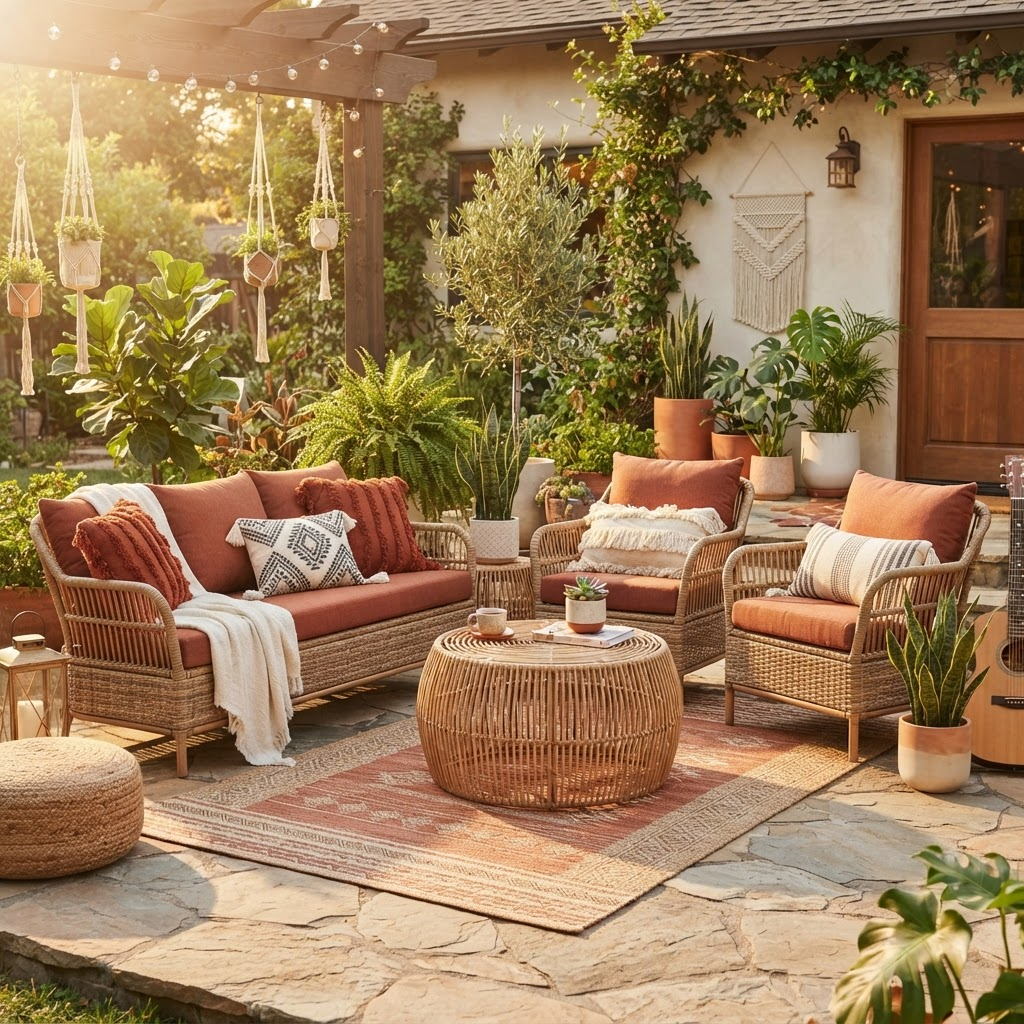 LUAU 4 Piece Outdoor Lounge Setting